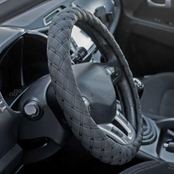 Xkeribom Lenkradbezug 37-38cm Lenkradschoner Lenkradschutz Aufsteckbare Lenkradabdeckung